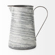 Mercana Serena Small Gray/White Textured Metal Jug Clearance