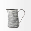 Mercana Serena Small Gray/White Textured Metal Jug Clearance