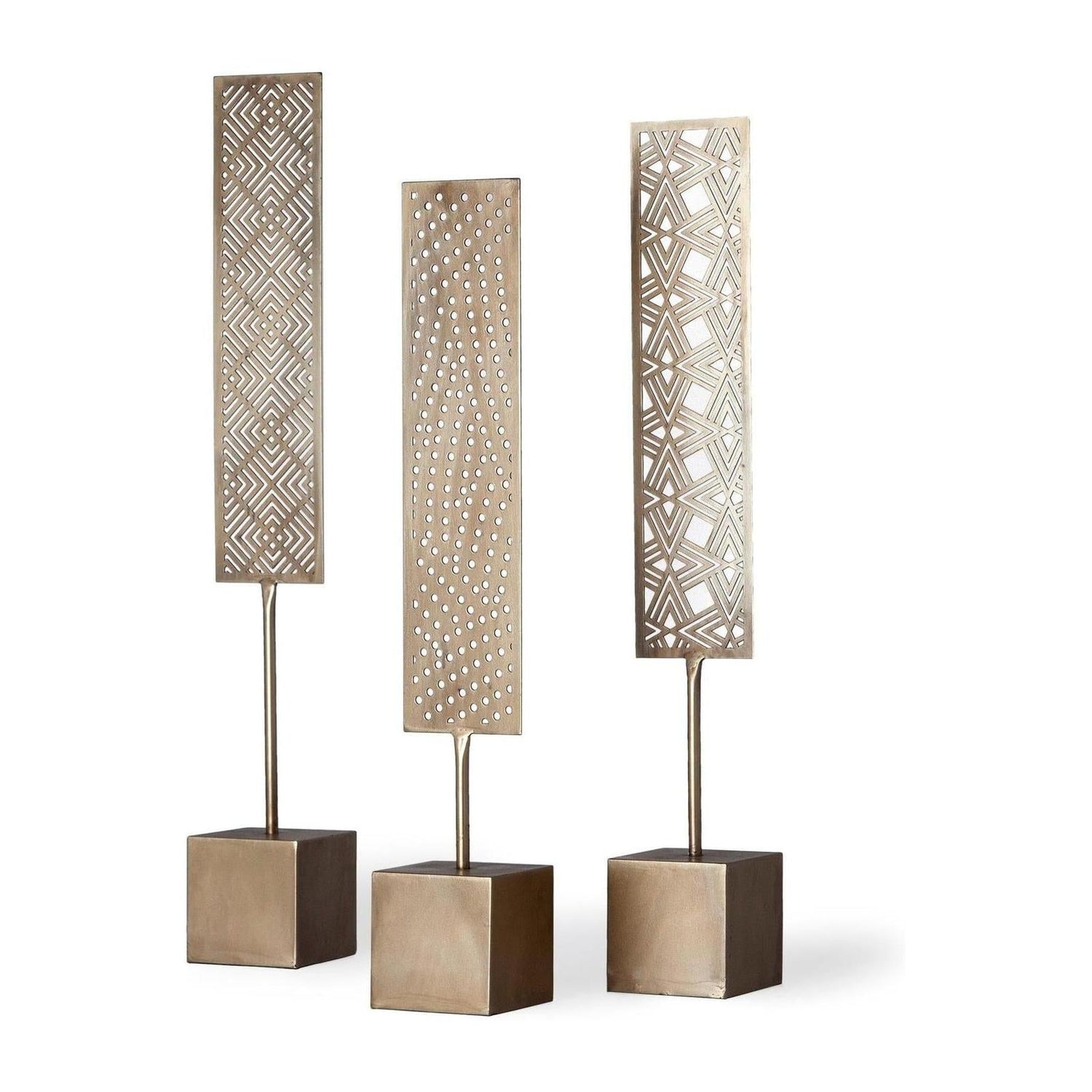 Mercana Arondale Gold Cutout Decorative Objects-Set of 3