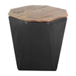 Mercana Esagono Octagonal Reclaimed Wood End/Side Table w/ Storage Clearance