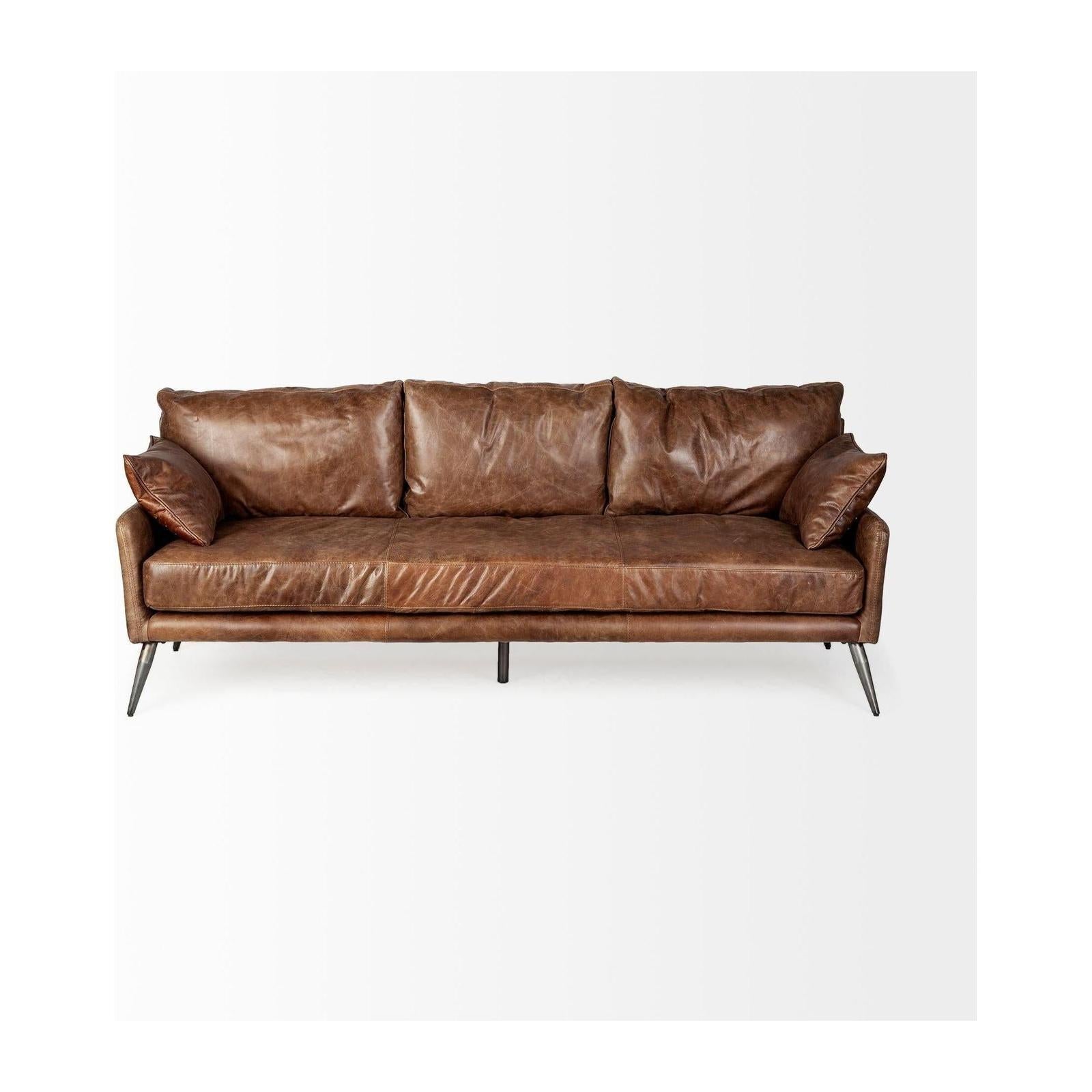 Mercana Cochrane Leather Three Seater Sofa