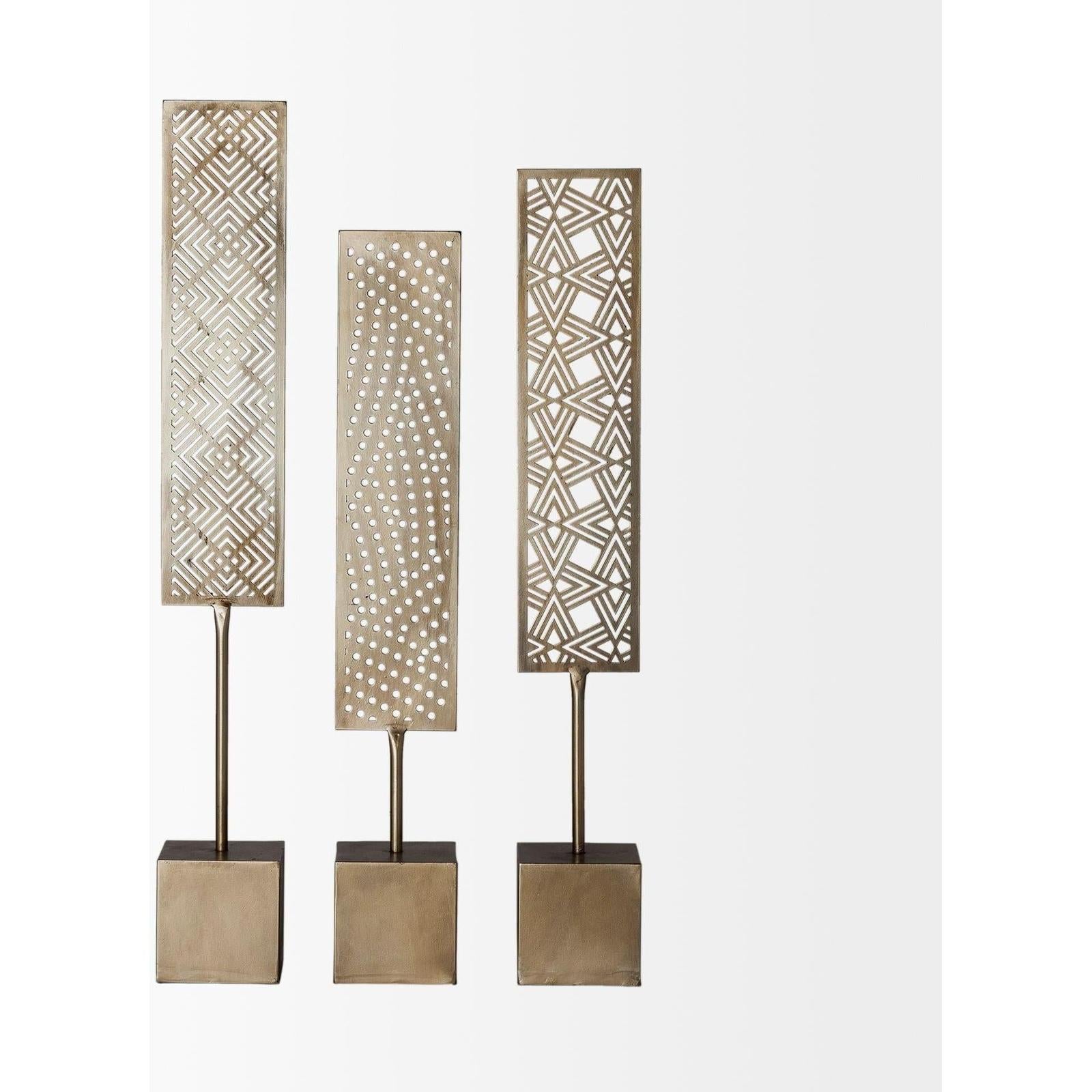 Mercana Arondale Gold Cutout Decorative Objects-Set of 3