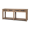 Mercana Harrelson Brown Wood 4 Drawer Console Table