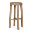 Mercana Brahma White Washed Wood Stool