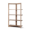 Mercana Turnbull Light Brown Wood Four Shelf Shelving Unit
