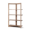 Mercana Turnbull Light Brown Wood Four Shelf Shelving Unit