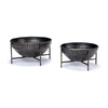 Mercana Cauldron Brown Metal Bowls- Set of 2