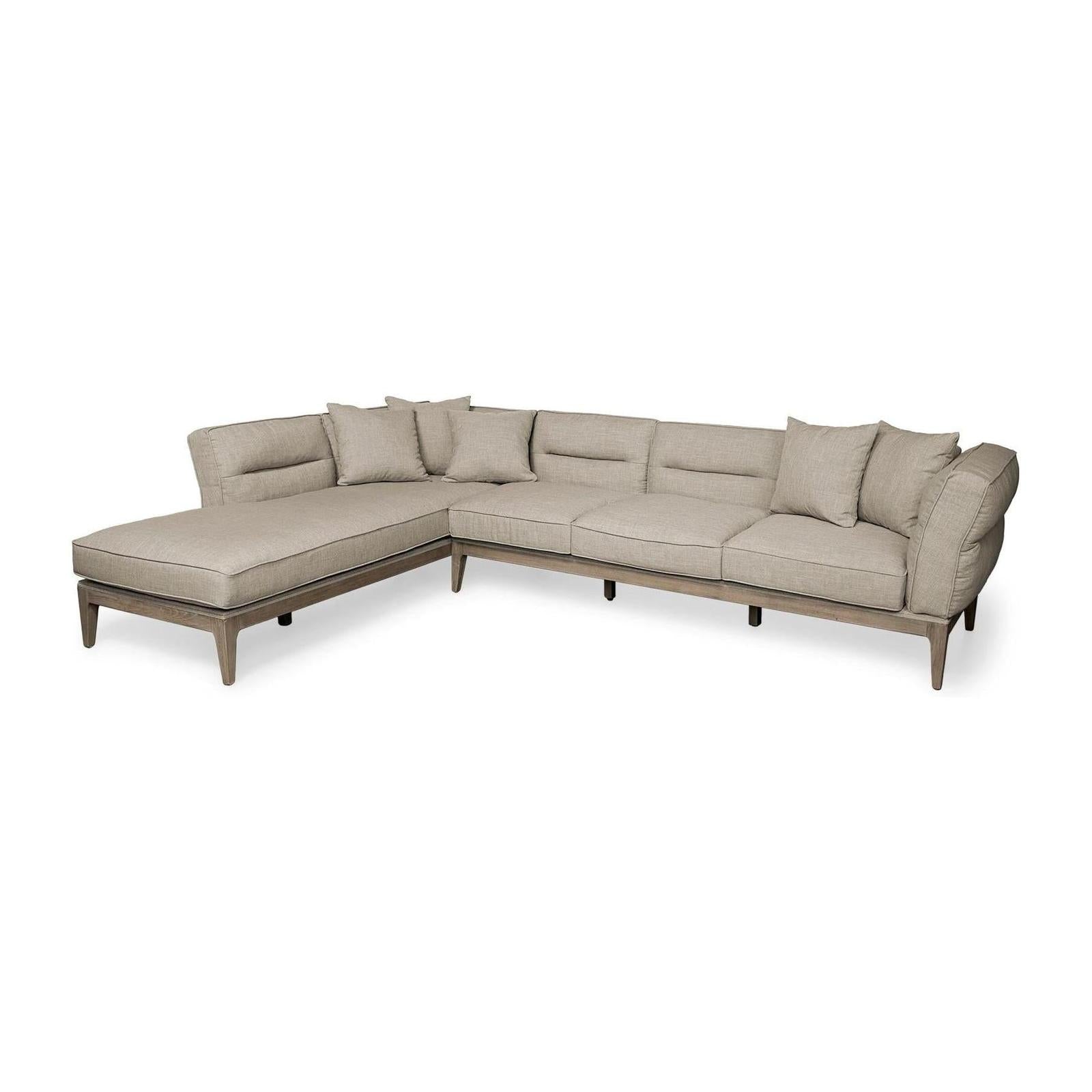 Mercana Denali Beige Upholstered Wooden Frame Sectional Clearance