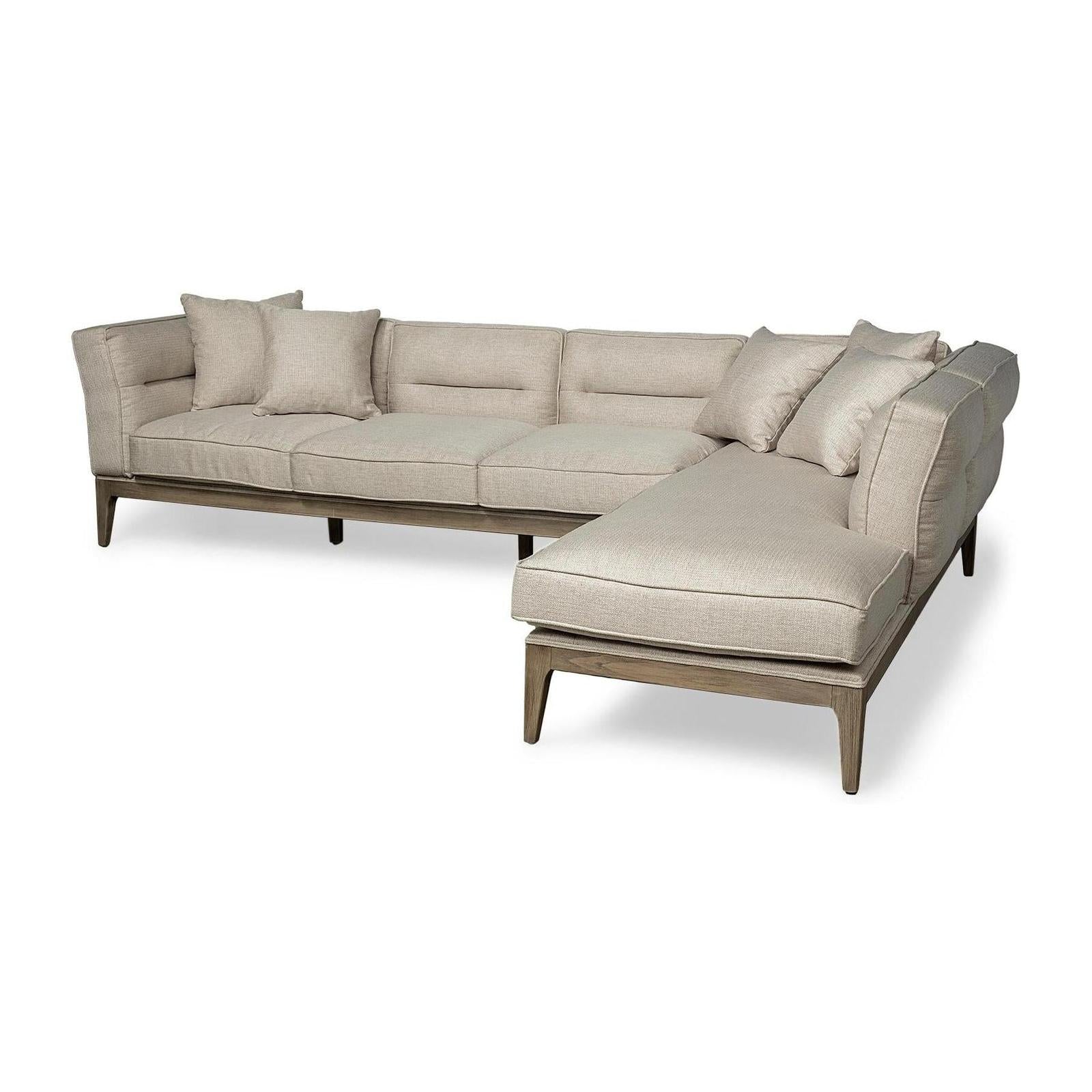 Mercana Denali Beige Upholstered Wooden Frame Sectional Clearance