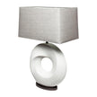 Mercana Celtica White Resin Ring-Shaped Base Table Lamp