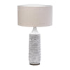 Mercana Harlan Beige-Toned Fabric Shade Gray Concrete Base Table Lamp