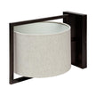 Mercana Smithe Black Toned Metal Cream Lampshade Wall Sconce Clearance
