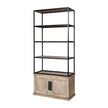Mercana Braxton Light Brown Wood and Iron Three Shelf Shelving Unit