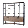 Mercana Darius Medium Brown Wood and Metal Multi-Shelf Shelving Unit Clearance