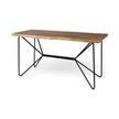 Mercana Papillion Natural Solid Wood and Live Edge Iron Office Desk Clearance