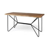 Mercana Papillion Natural Solid Wood and Live Edge Iron Office Desk Clearance