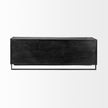Mercana Alvin  Brown Solid Wood With Black Metal Frame 3 Drawer 2 Cabinet Door Sideboard