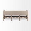 Mercana Bergen Beige Fabric Covered Seat W/Brown Wood Frame Accent Bench Clearance