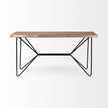 Mercana Papillion Natural Solid Wood and Live Edge Iron Office Desk Clearance