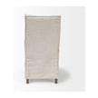 Mercana Elbert Fabric Slip-Cover Brown Wooden Base Dining Chair