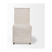Mercana Elbert Fabric Slip-Cover Brown Wooden Base Dining Chair
