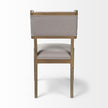 Mercana Tenton Grey Fabric Wrap Brown Wooden Base Dining Chair Clearance
