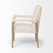 Mercana Palisades Fabric Wrap Brown Wood Frame Dining Chair