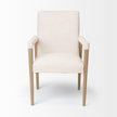 Mercana Palisades Fabric Wrap Brown Wood Frame Dining Chair