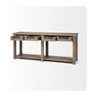 Mercana Harrelson Brown Wood 4 Drawer Console Table