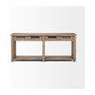 Mercana Harrelson Brown Wood 4 Drawer Console Table