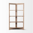Mercana Turnbull Light Brown Wood Four Shelf Shelving Unit