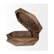 Mercana Arreto Hexagonal Hinged Solid Wood Top and Base Coffee Table