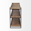 Mercana Trey Brown Wood and Black Iron Console Table