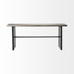 Mercana Ledger Live-Edge Wooden Brown Console Table