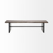 Mercana Ledger Brown Live-Edge Wooden Dining Bench