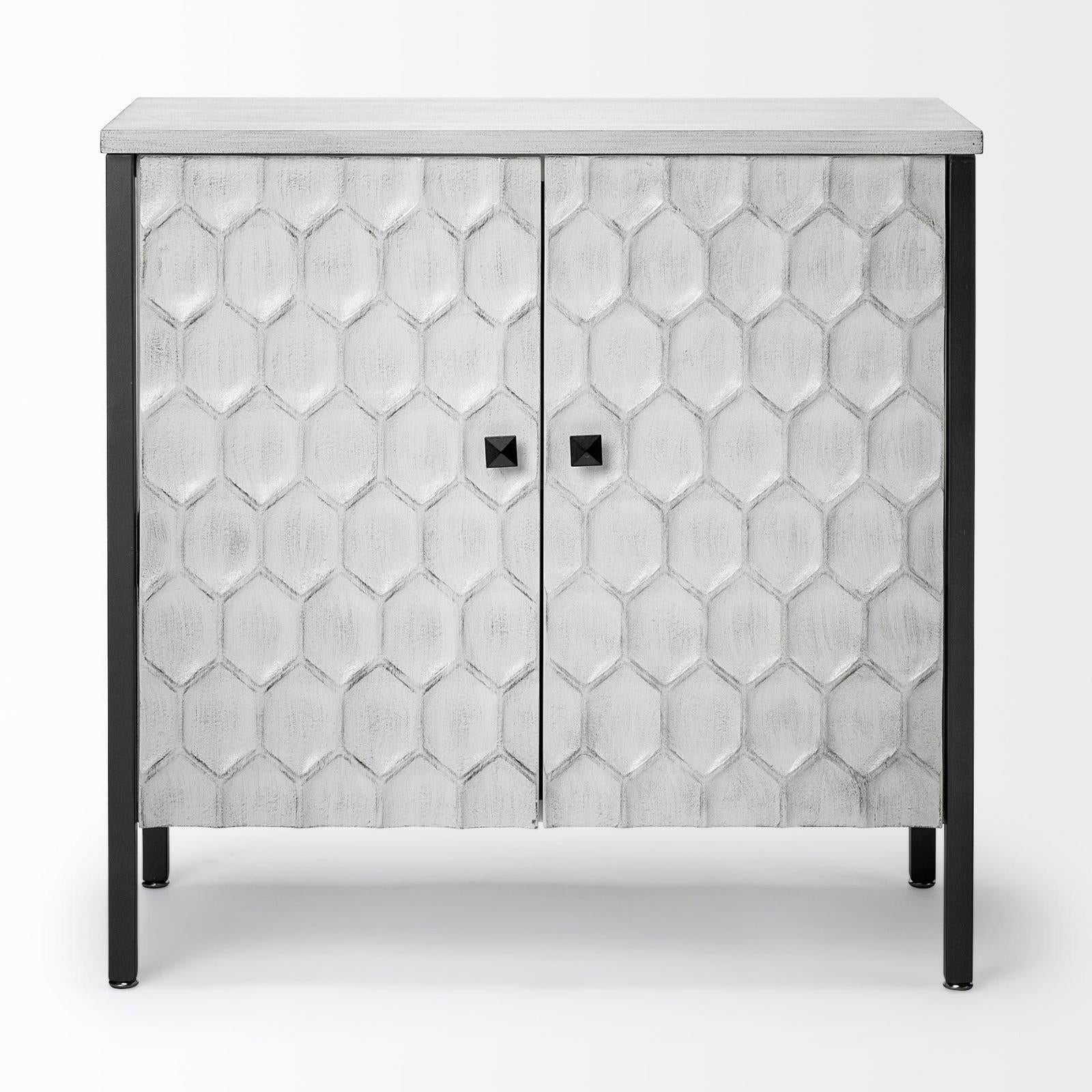 Mercana Savannah White Fir Veneer Accent Cabinet Clearance