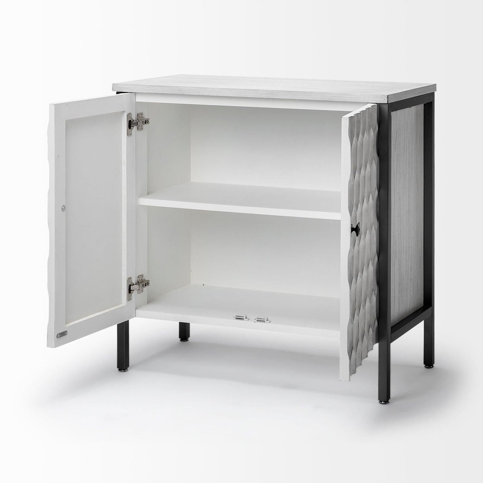 Mercana Savannah White Fir Veneer Accent Cabinet Clearance