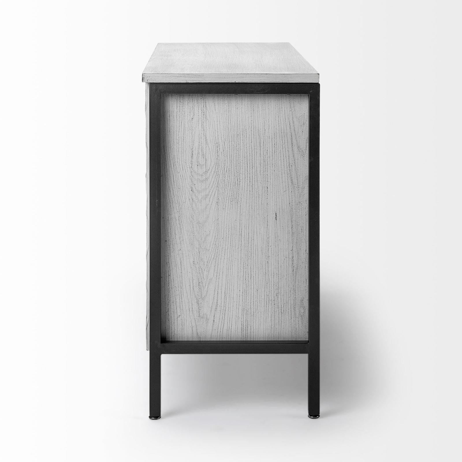 Mercana Savannah White Fir Veneer Accent Cabinet Clearance