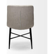 Mercana Barrow I Beige Fabric Wrap Black Metal Frame Dining Chair Clearance