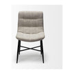 Mercana Barrow I Beige Fabric Wrap Black Metal Frame Dining Chair Clearance