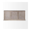Mercana Braxton Natural Brown Solid Wood 3 Drawer 6 Door Sideboard