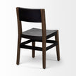 Mercana Nell Black Iron Seat Solid Brown Wooden Base Dining Chair Clearance