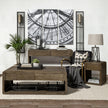 Mercana Raen Gray Metal Octagonal Base w/Beige Shade Table Lamp Clearance