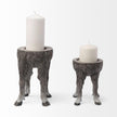 Mercana Pan Gray Ceramic Hoofed Table Candle Holder Clearance