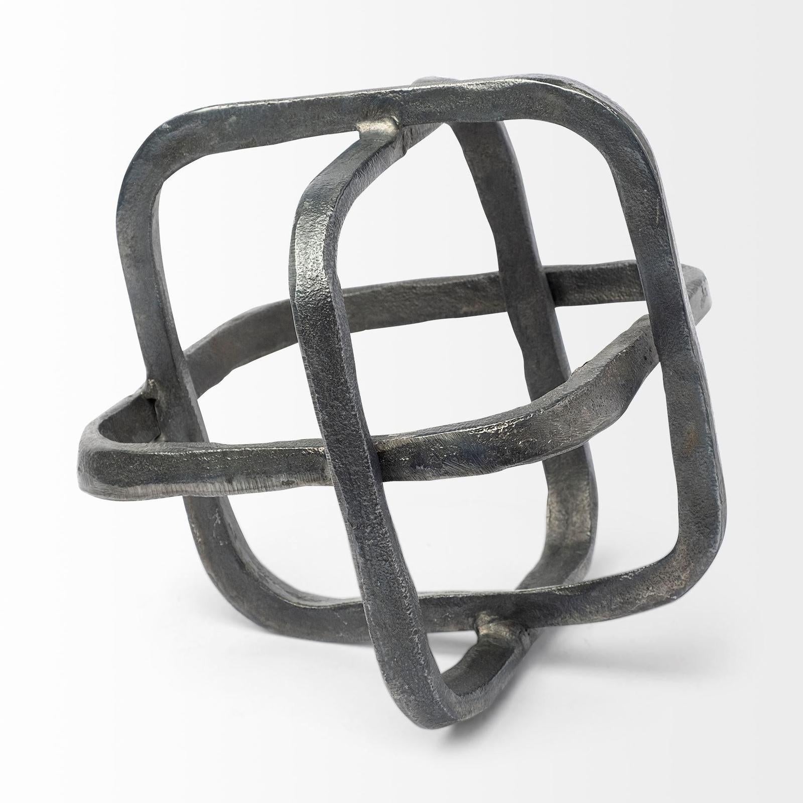 Mercana Willem Metal Open Cube Decor Object Clearance