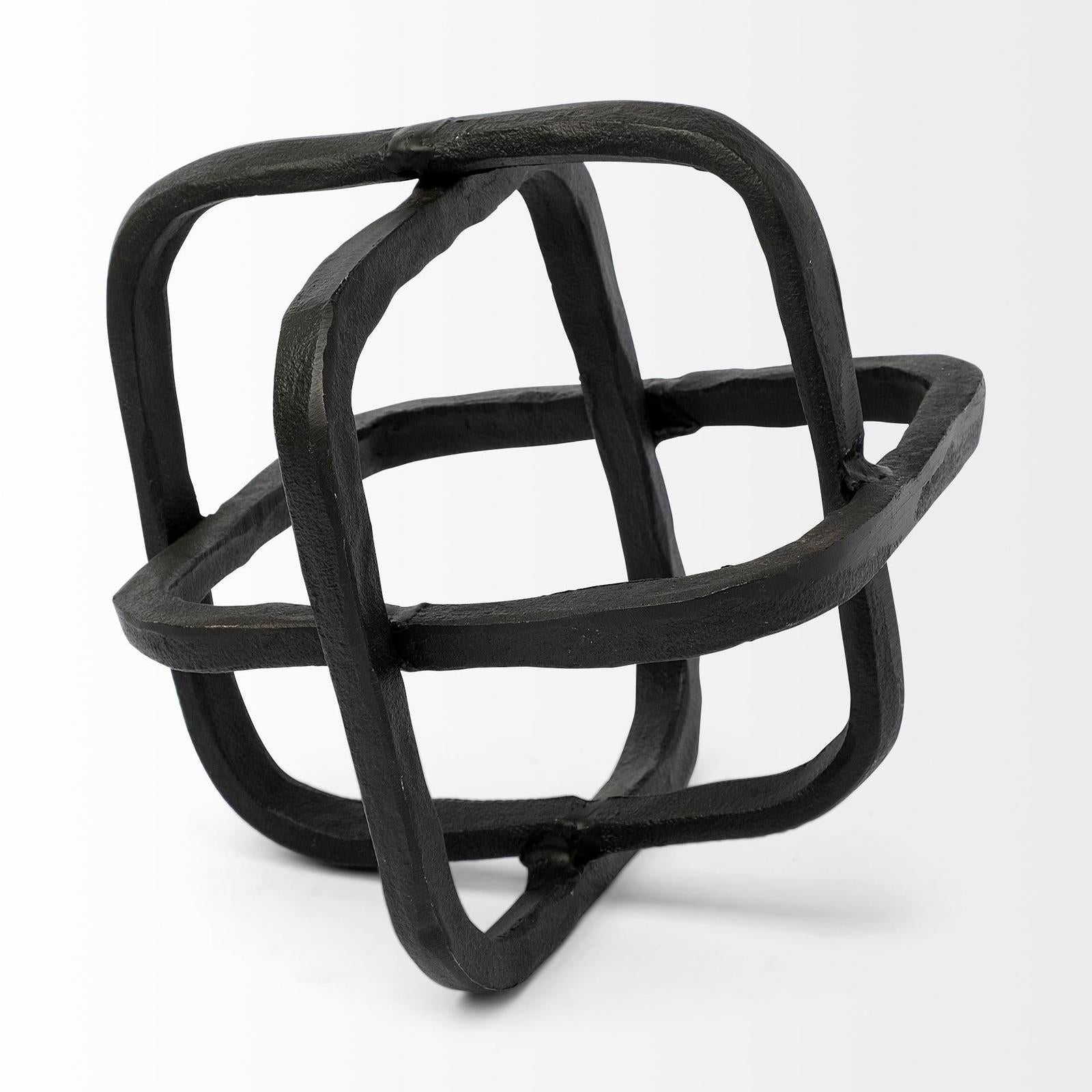 Mercana Willem Metal Open Cube Decor Object Clearance