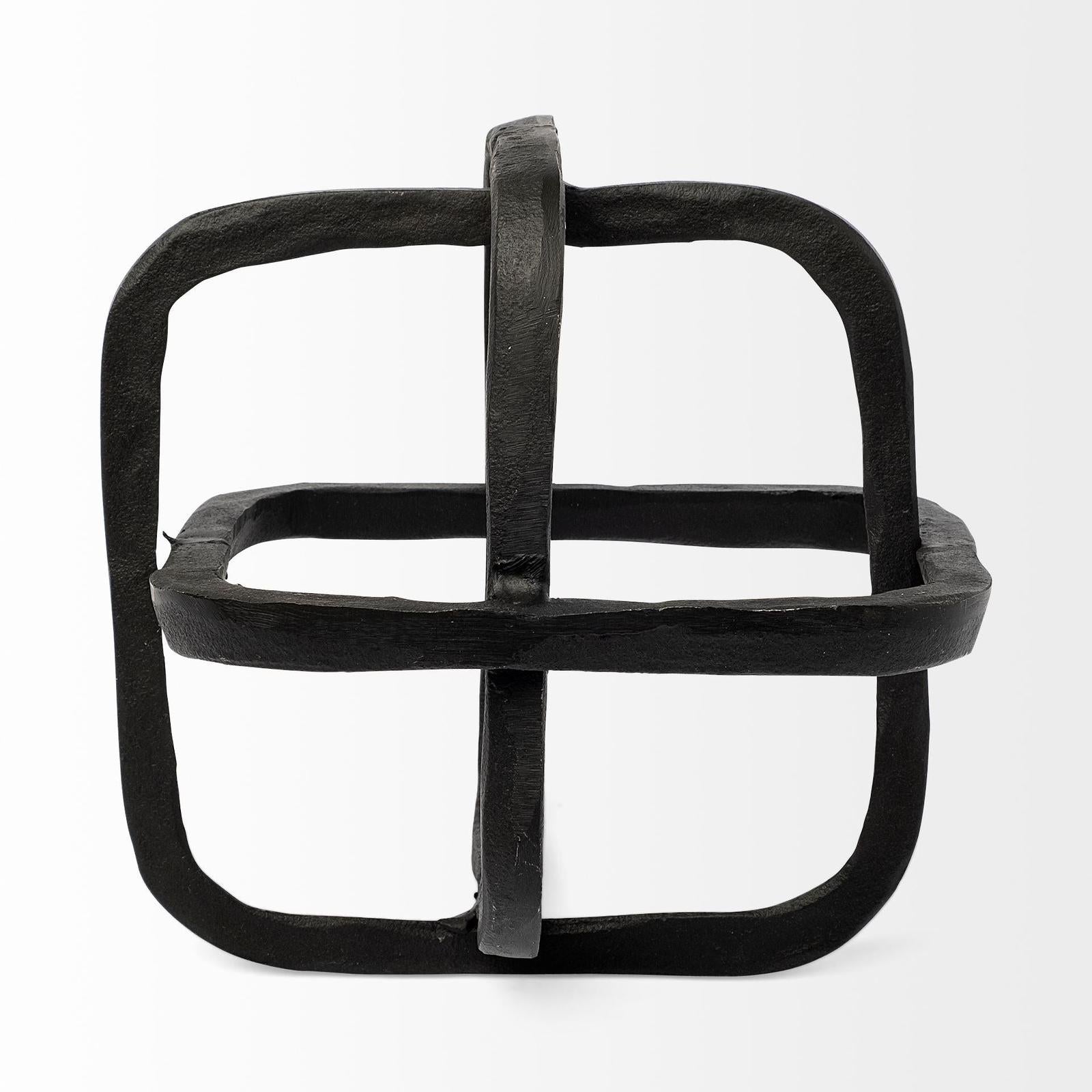 Mercana Willem Metal Open Cube Decor Object Clearance