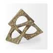 Mercana Delaunay Gold Hammered Metal Interlinked Patterned