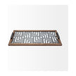 Mercana Fantuz Gray Meta Wood and Glass Serving Tray