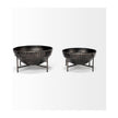 Mercana Cauldron Brown Metal Bowls- Set of 2